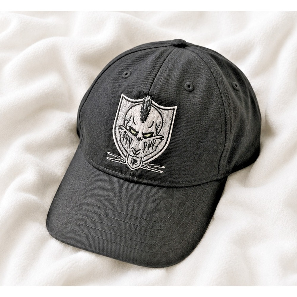 Black Skull Mohawk Flexfit Hat Punk‎ Gothic Embroidered Cap Stretch Fit